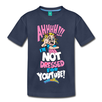 Aah! Not Dressed For Youtube, Girl Character T-Shirt - navy