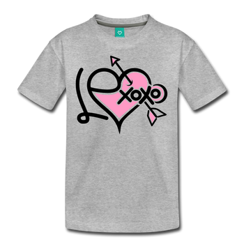 LEXoxo Cupid's Heart Logo T-Shirt - heather gray